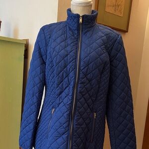 Charter Club Royal Blue Quilted Puffer Jacket. Size M. Lightweight